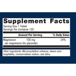 Magnesium Glycinate : 120 Tablets