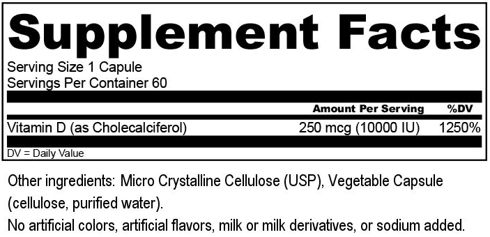 ProvenMD Vitamin D 10,000 IU: 60 Capsules