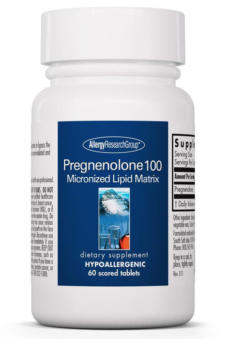 Pregnenolone, micronized 100mg: 60 tab, (plant sourced)